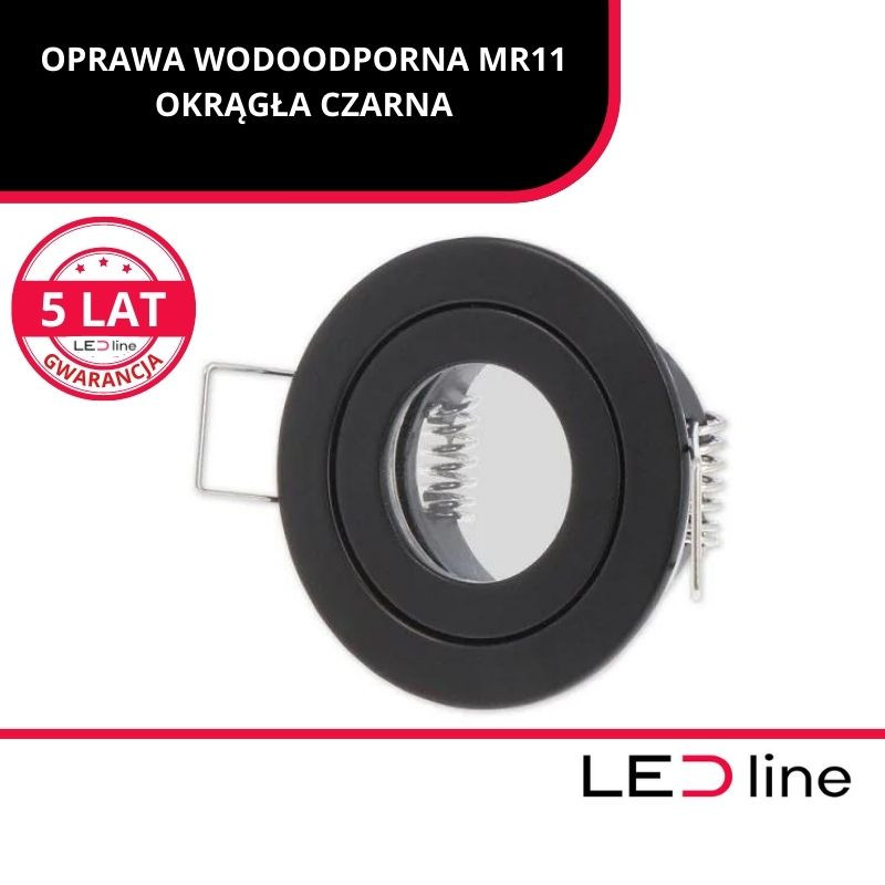 Led Line™ Oprawa Sufitowa Wodoodporna Mr11 Okrągła Czarna