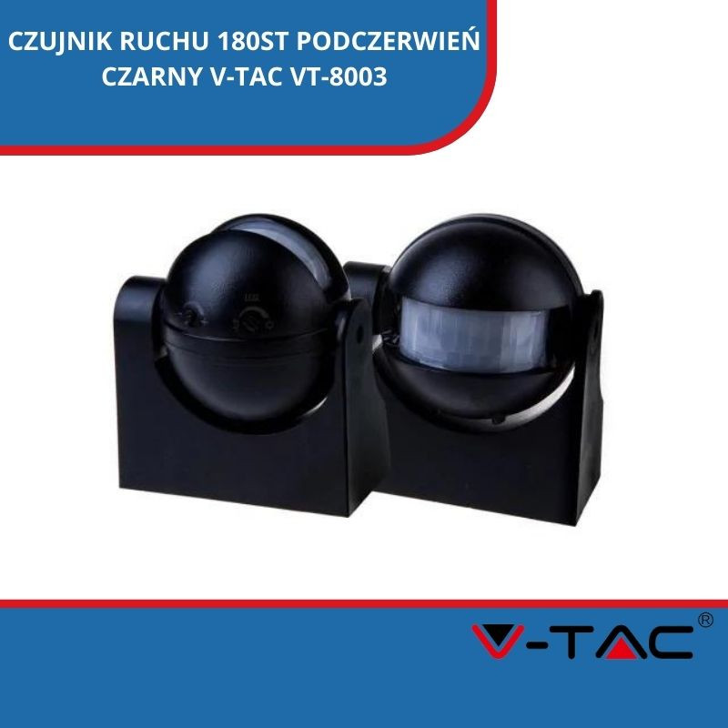 Czujnik Ruchu 180St Podczerwień Czarny V-Tac Vt-8003