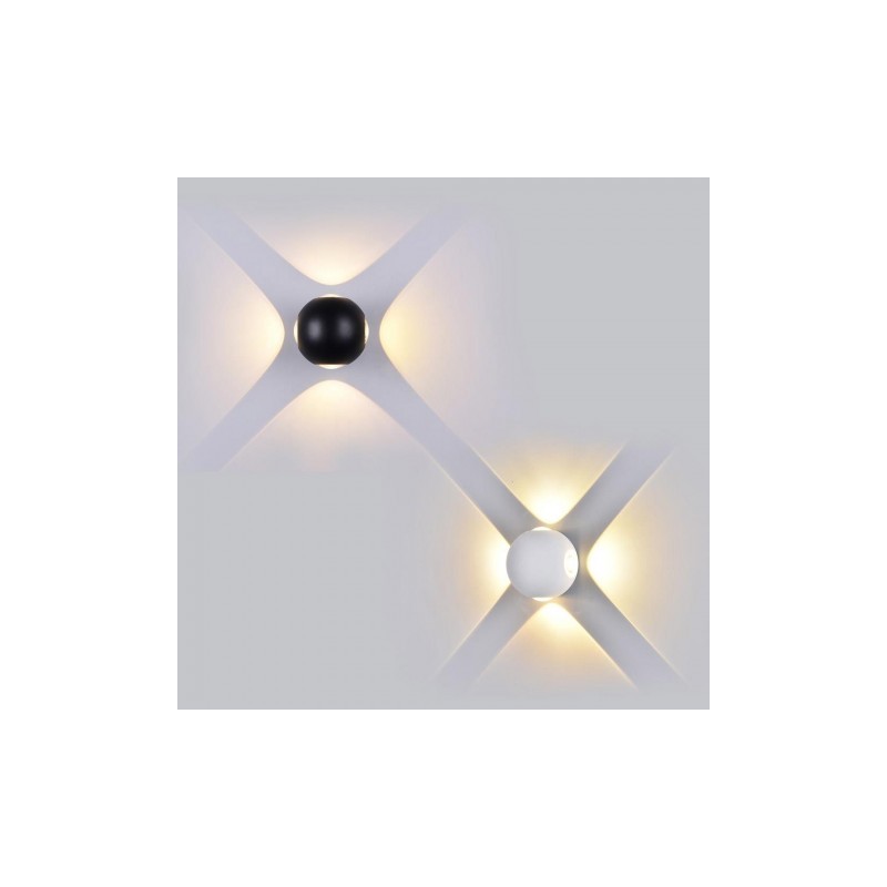 Kinkiet Ścienny V-Tac 4W Led Czarny Okrągły Vt-834 4000K Ip65 440Lm