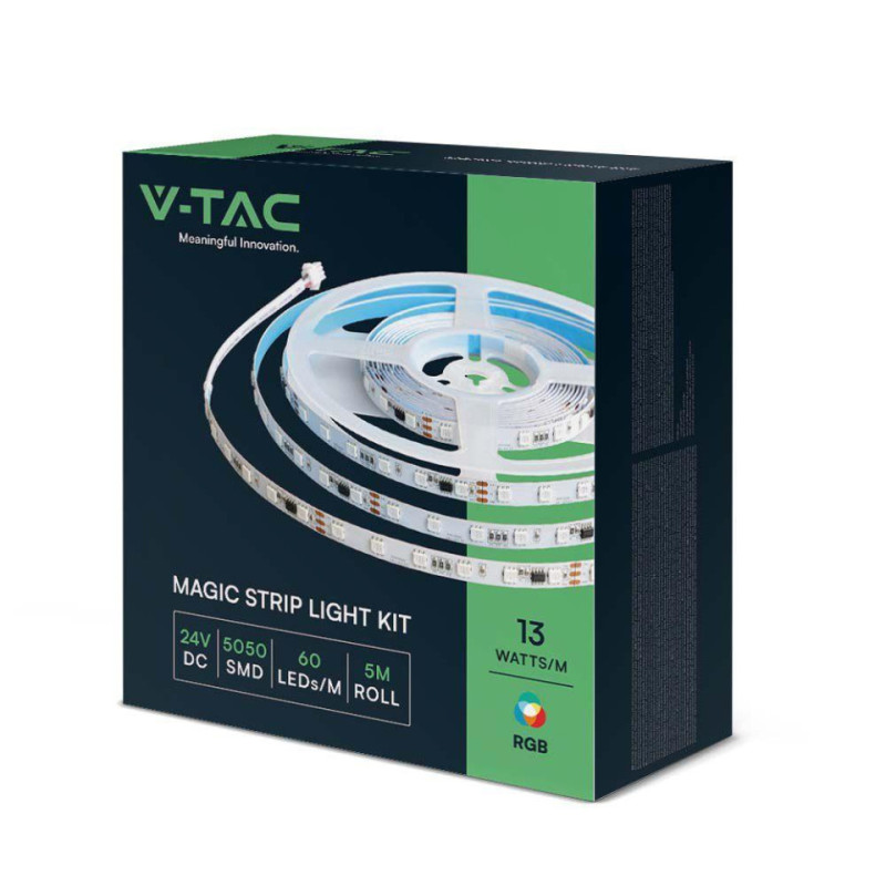 Taśma Led V-Tac Zestaw Smart Wifi Rgb 24V Vt-5050 Rgb