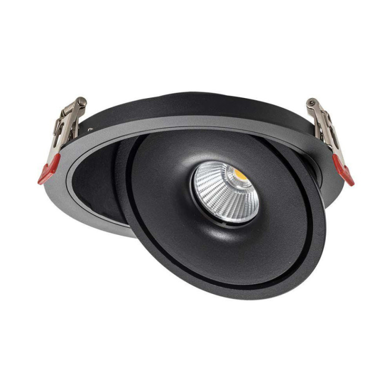 Oprawa V-Tac Led Uchylny Downlight 30W Led Cob Cri90+ Cct Czarna Vt-2532 3000K-4000K-6400K 2500Lm