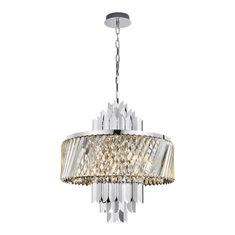 Lampa Wisząca Glamour Z Kryształami Margot Chrome 9Xe14
