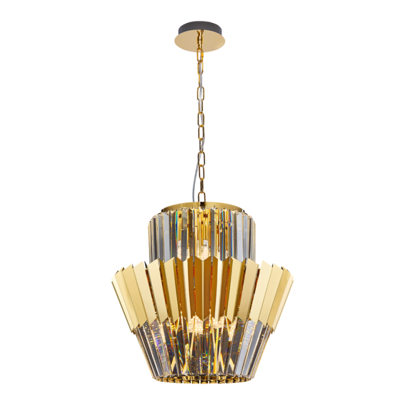 Elegancka Złota Lampa Wisząca W Stylu Glamur Donna 9Xe14