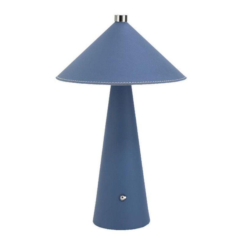 Lampka Biurkowa Nocna V-Tac 3W Led 33Cm Cct Ładowanie Usb-C Ściemnianie Niebieska Skóra Vt-10117 3000K-6000K 240Lm