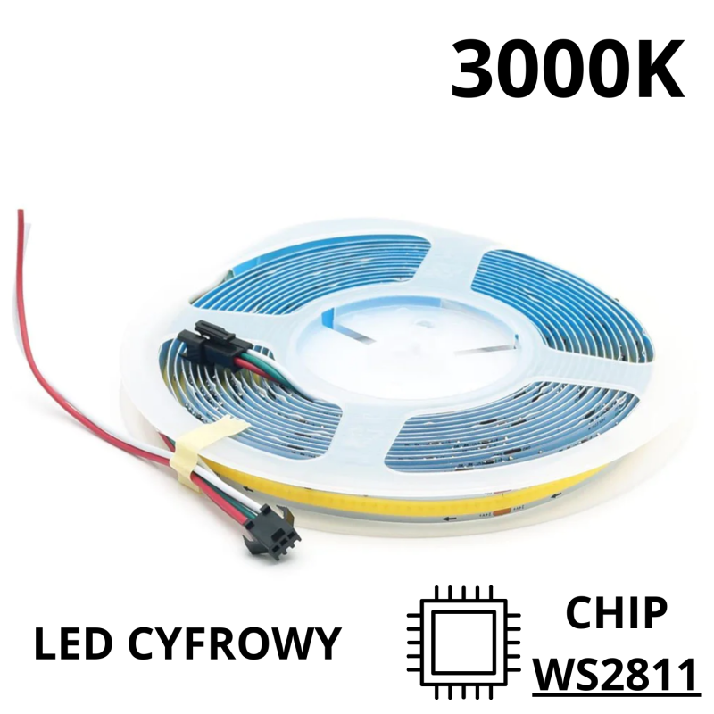 Taśma Led Cyfrowa Cob 360 12W/M 3000K