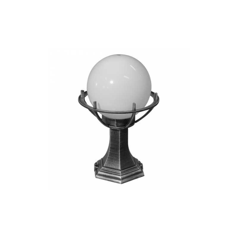Kule Z Koszykiem 200 Su-Ma - Stojąca Lampa Ogrodowa - Klosz Biały 39Cm E27 1X60W