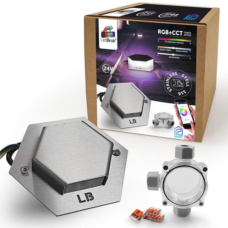 Oprawa Najazdowa Ledbruk Stal 1-Strona 24V Rgb+Cct