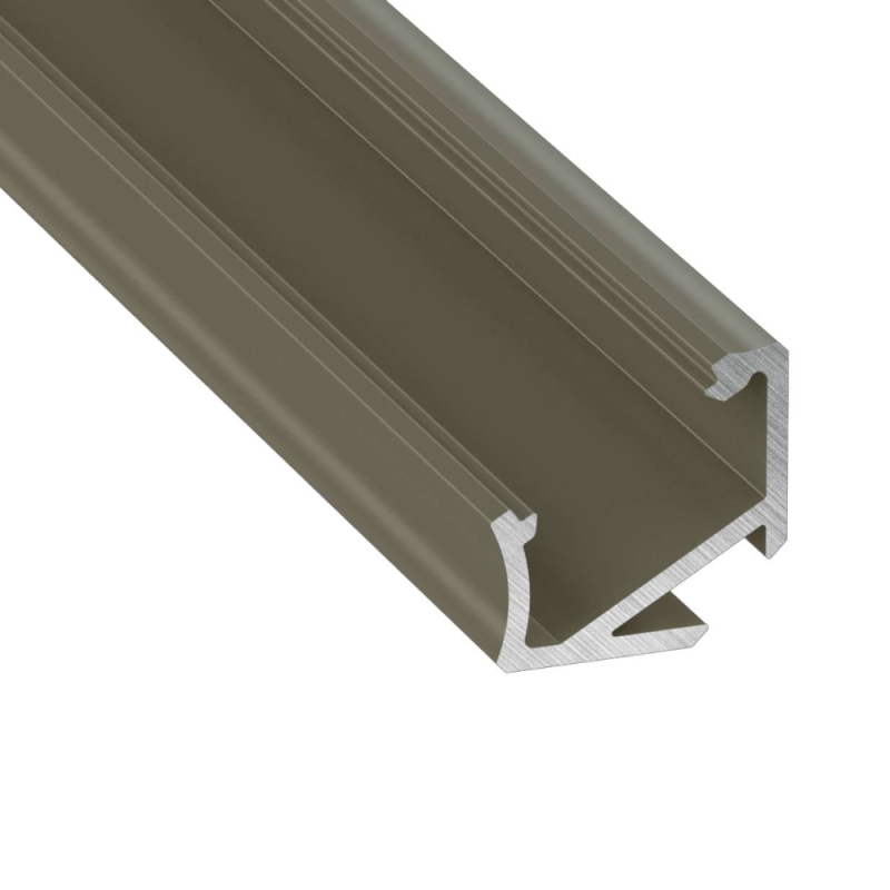 Profil Aluminiowy Narożnikowy Do Taśm Led Lumines Typ H - Inox - 1 Metr