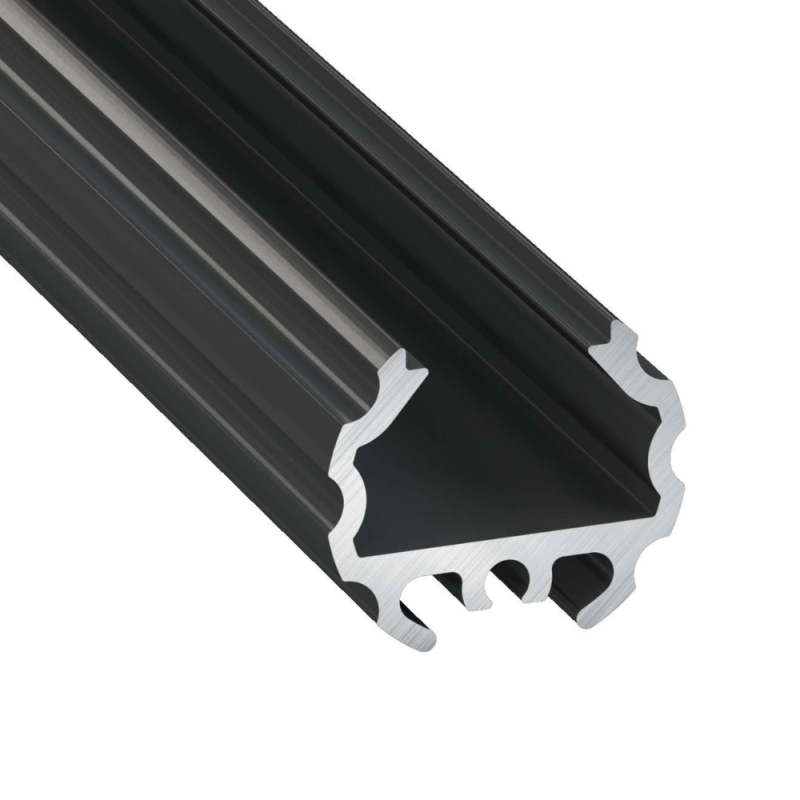 Profil Aluminiowy Do Taśm Led Mico - Czarny Anodowany - 1 Metr
