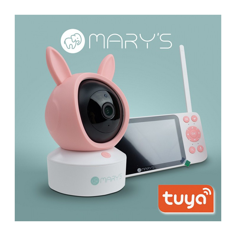 Mary's Nania Kamera Elektroniczna 2W1 Królik Różowy Wifi Tuya