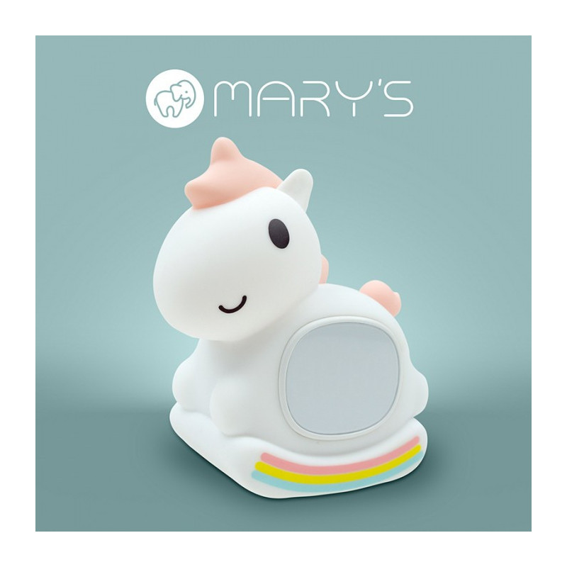 Mary's Lampka Nocna Z Budzikiem Jednorożec Na Biegunach