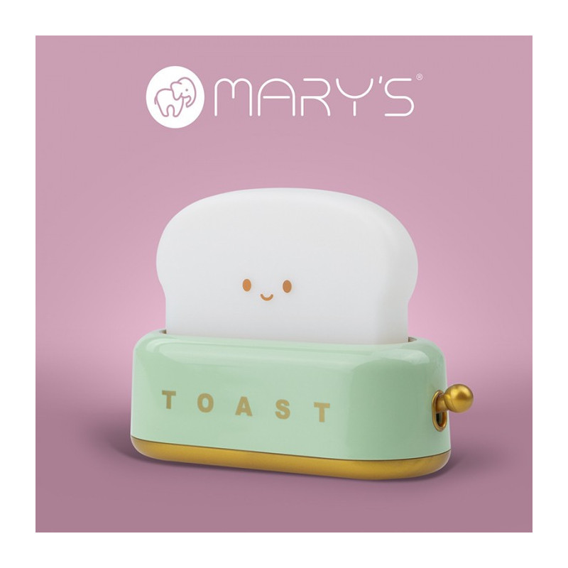 Mary's Lampka Nocna Led Toster Zielony
