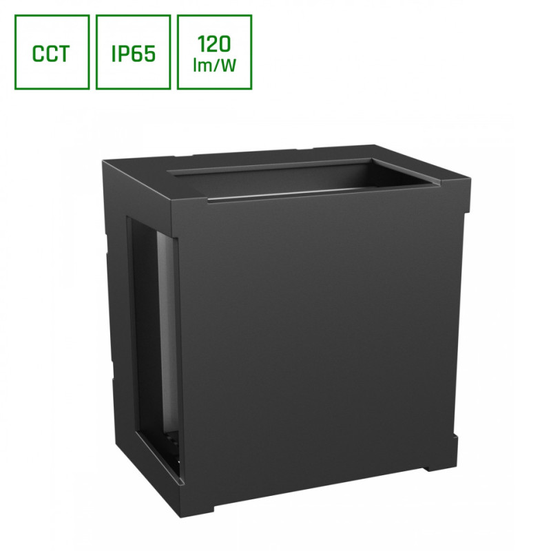 Verto Square Cup 10W Cct 230V Ip65 160X160X110Mm Czarny
