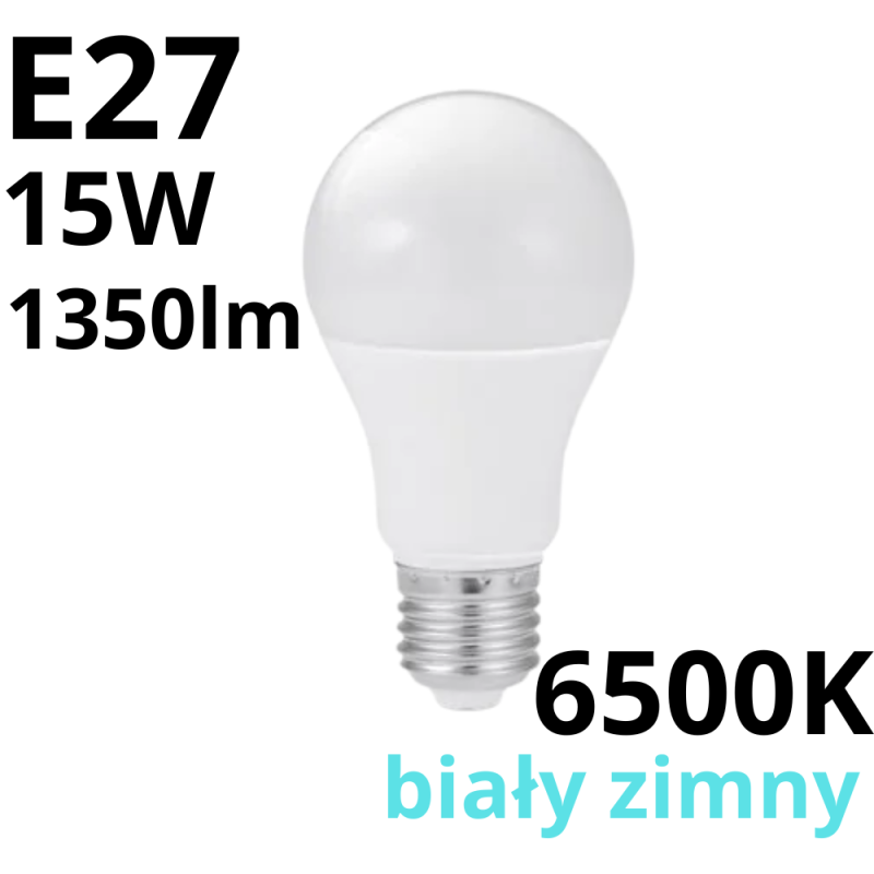 Żarówka Led A60 Classic E27 15W 6500K 1350Lm