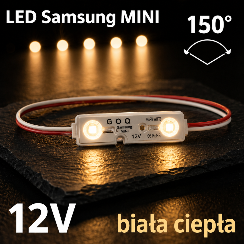 Moduł Led Goq Samsung 2 X Smd 150 Stopni - Biała Ciepła