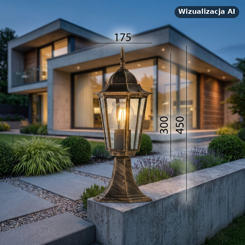 Lampa Ogrodowa Złota Lo4104 - 002258