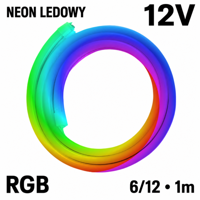 Led Flexi Neon Rgb 6X12 Mm 12V Kolorowy 1M