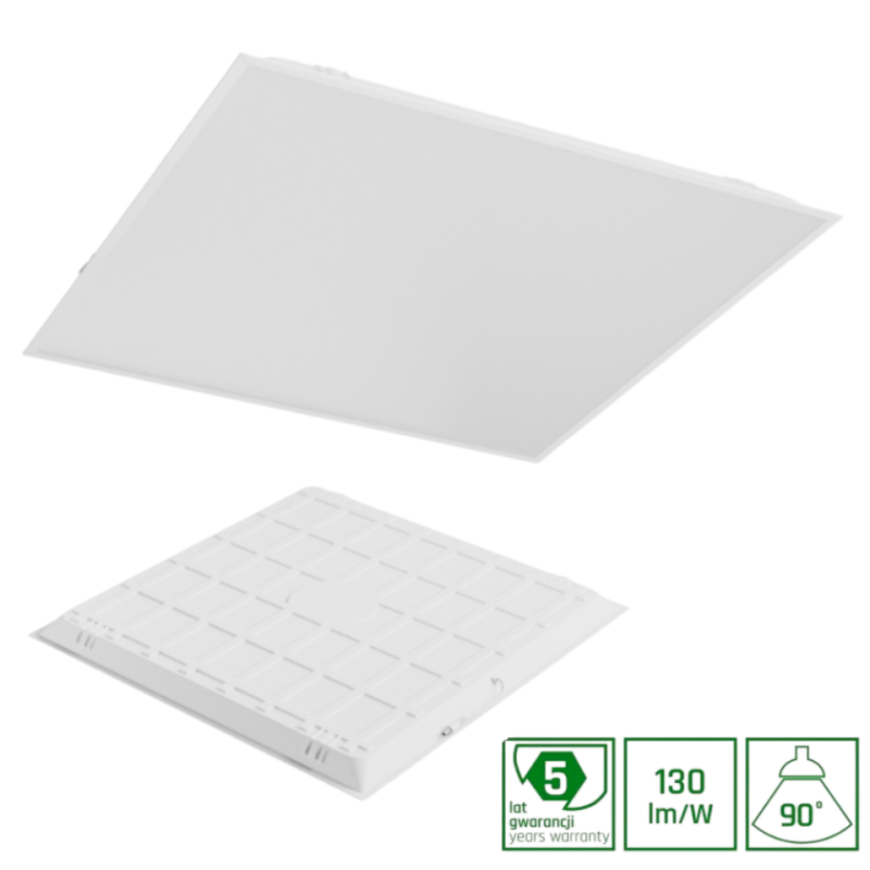 Algine Panel Backlight 40W Nw 230V 90St Ip40 Ugr 19 Ra90 600X600X28 Biały 5Lat