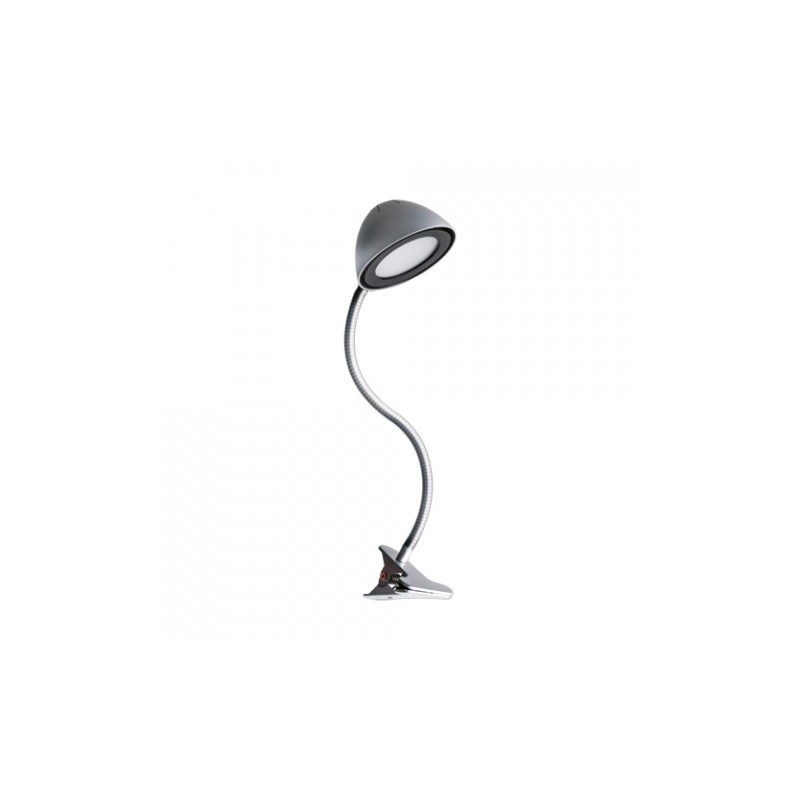Srebrna Lampka Na Biurko Z Klipsem Roni Led