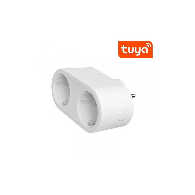 Inteligentna Podwójna Wtyczka 16A Tuya Smart