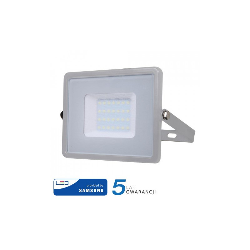 Naświetlacz Led V-Tac 30W Samsung Chip Szary Vt-30 6400K 2400Lm 5 Lat Gwarancji