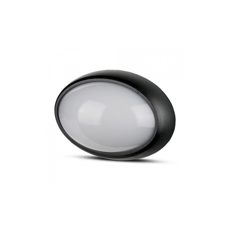 Oprawa Ogrodowa 12W Led V-Tac Owal Czarna Ip54 Vt-8010 3000K 840Lm
