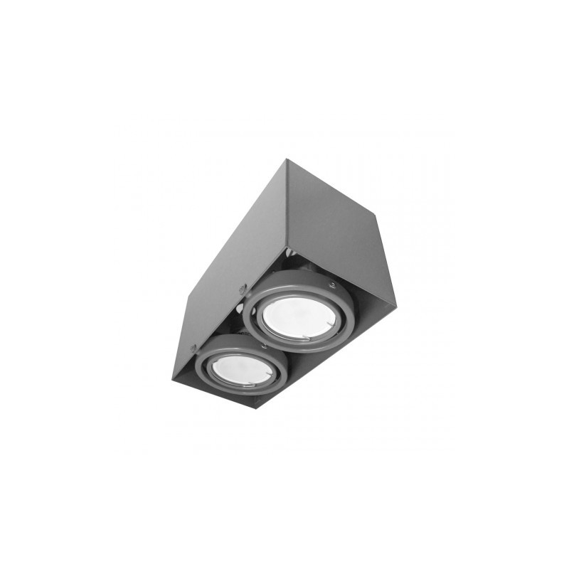 Lampa Sufitowa Blocco Szary 2X7W Gu10 Led