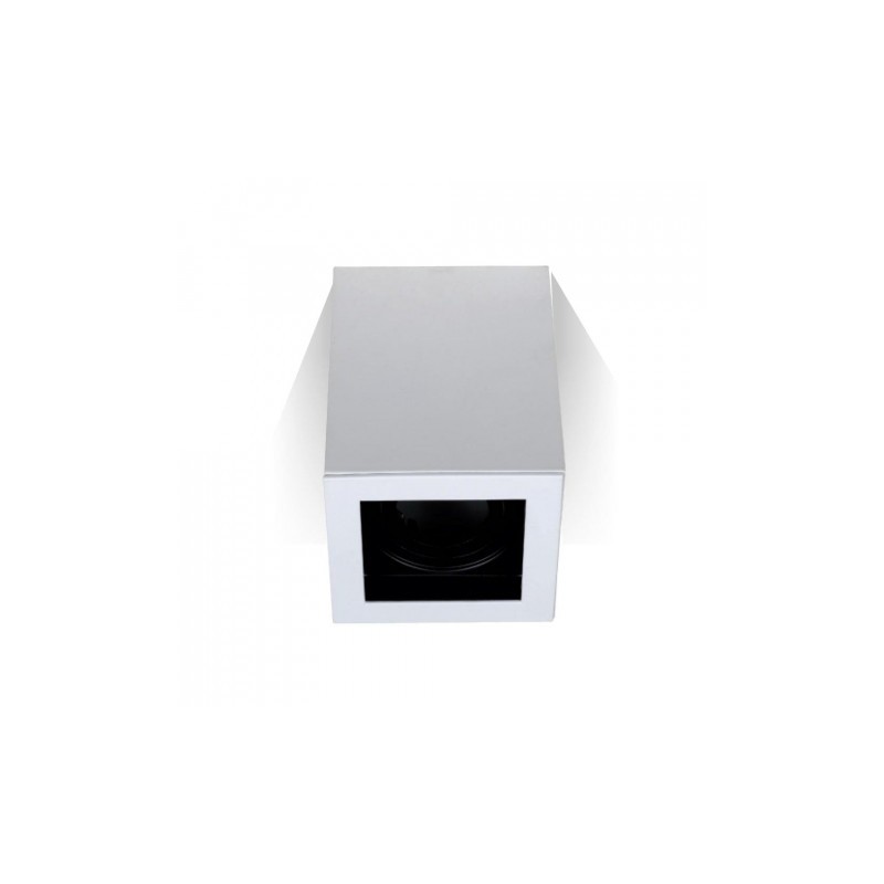 Oprawa V-Tac Aluminiowa Gu10 Kostka Kwadrat Natynkowa Biała+Czarny 142X100X100 Vt-797