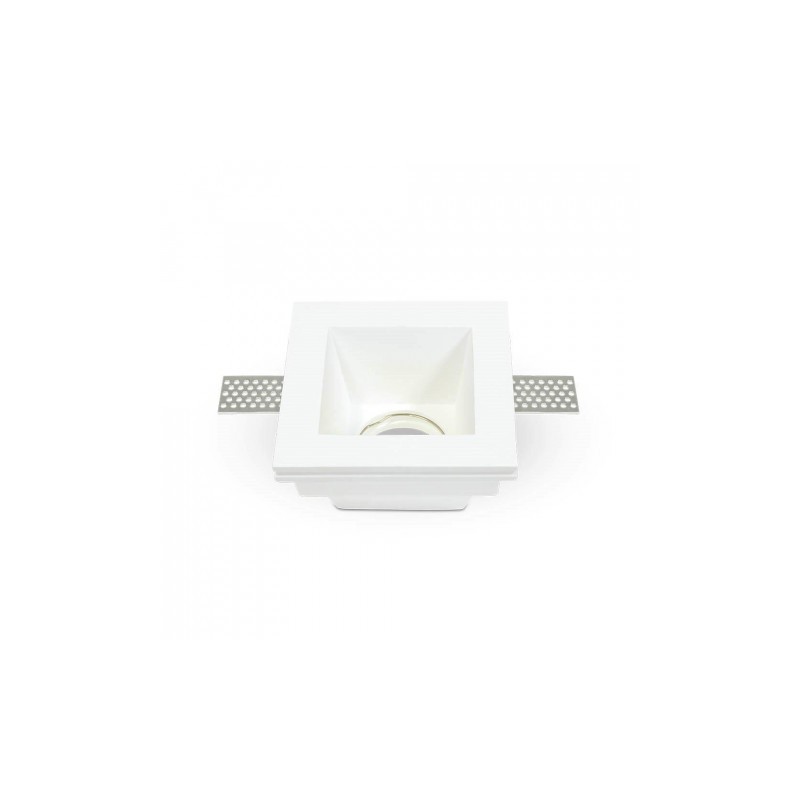 Oprawa Oczko V-Tac Gips Gu10 Kwadrat Wpuszczana Głęboka Biała 120X120X50 Vt-763