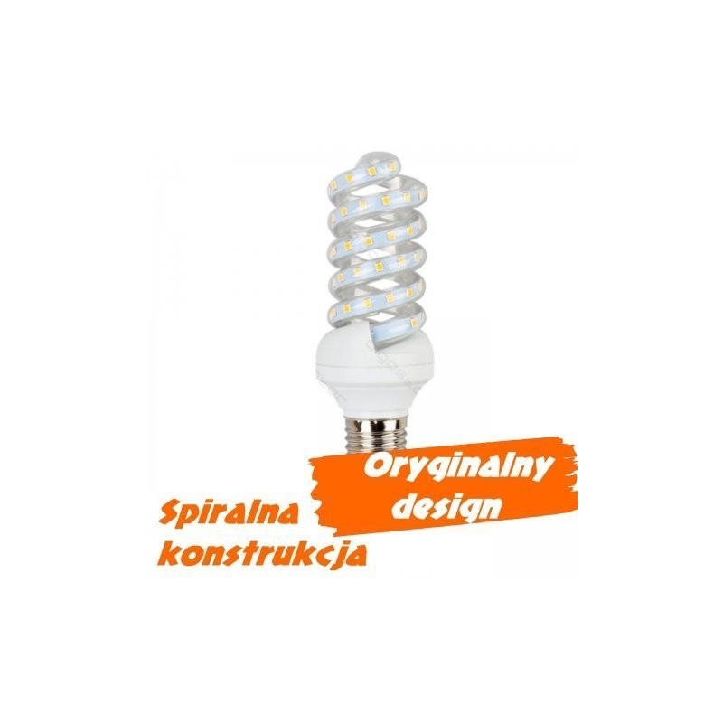 Żarówka Led E27 13W 1100Lm 3000K Spirala - Biała Ciepła