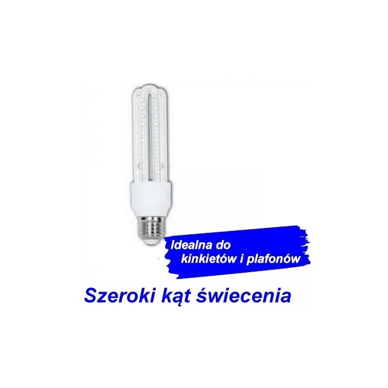 Żarówka Led E27 12W 230V 66Xsmd2835 Ccd Rurkowa - Biała Zimna