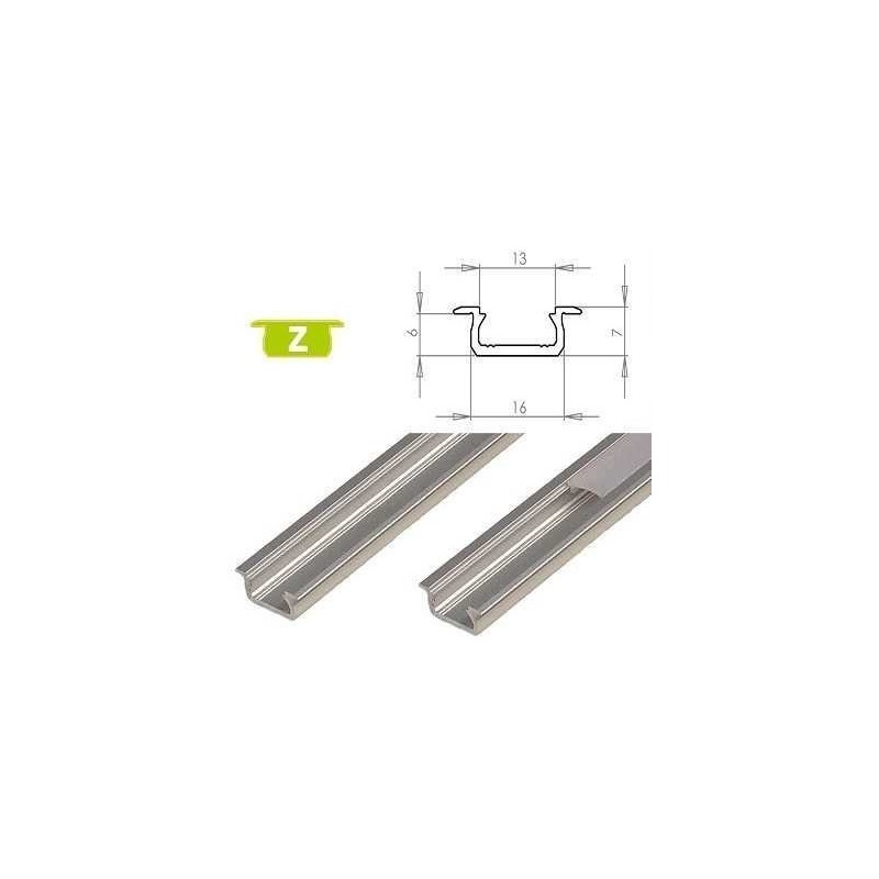 Profil Aluminiowy Do Taśm Led - Wpuszczany Typ Z Lumines - Srebrny - 1 Metr