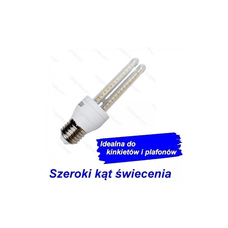 Żarówka Led E27 8W 230V 32Xsmd2835 Ccd 2U Rurkowa - Biała Zimna