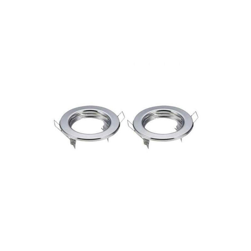 Oprawa Oczko V-Tac Gu10 Okrągła Stała Chrom (Opak. 2 Szt) Vt-778