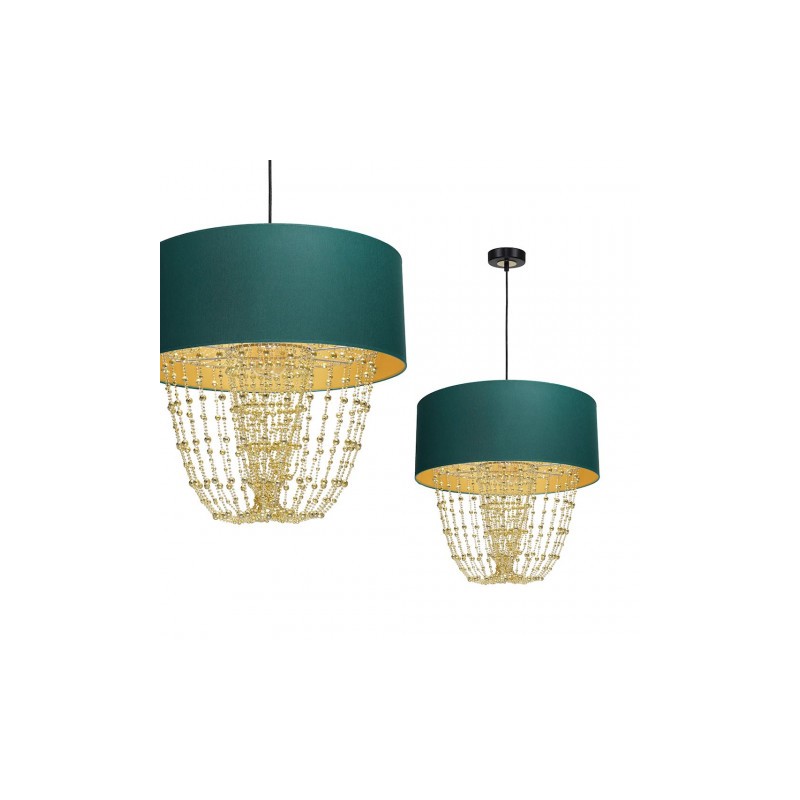 Lampa Wisząca Almeria Green/Gold 1Xe27