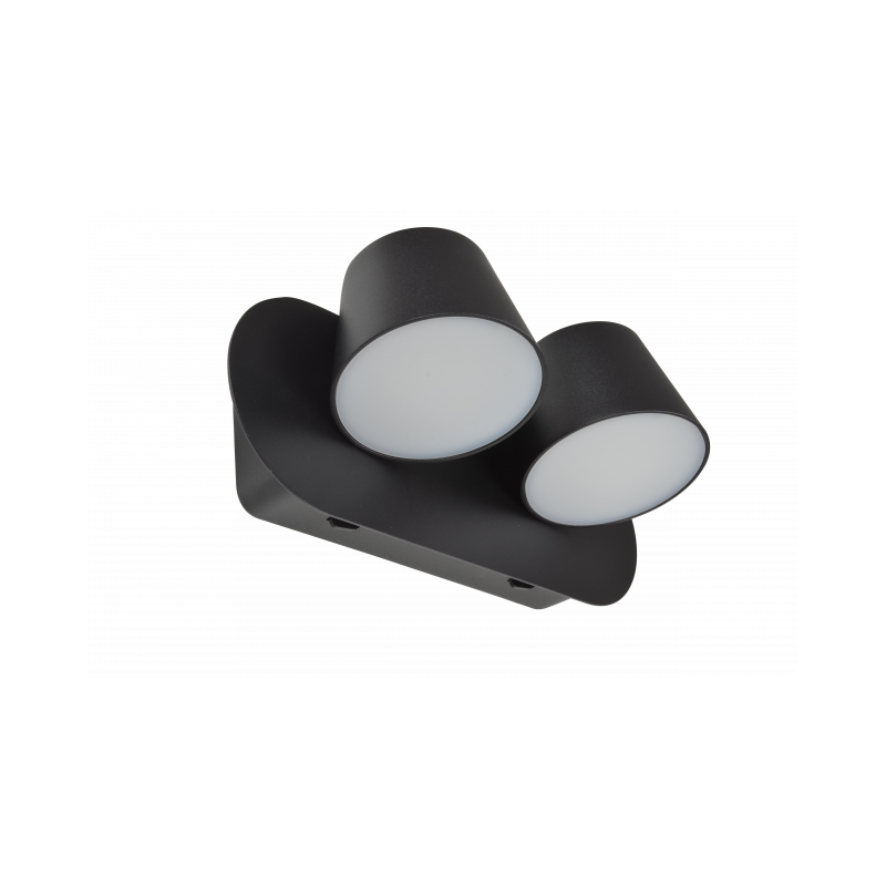 Kinkiet Czarny Podwójny 6W Ramona 2 Switch - 3000K