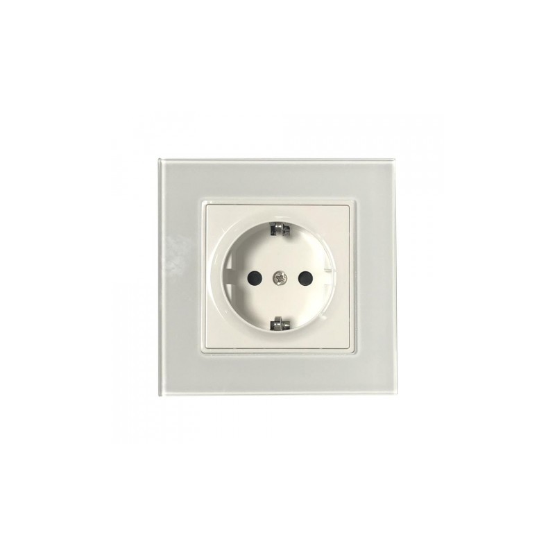 Gniazdo Szklane 16A Białe 86X86Mm V-Tac Vt-5711