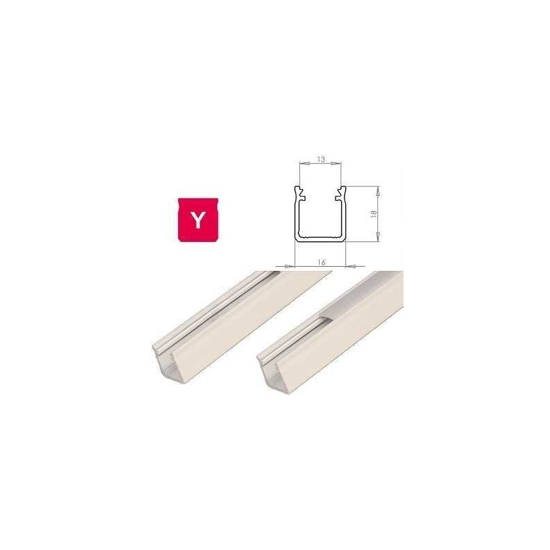 Profil Aluminiowy Do Taśm Led - Zewnętrzny Typ Y Lumines - Biały - 2 Metry