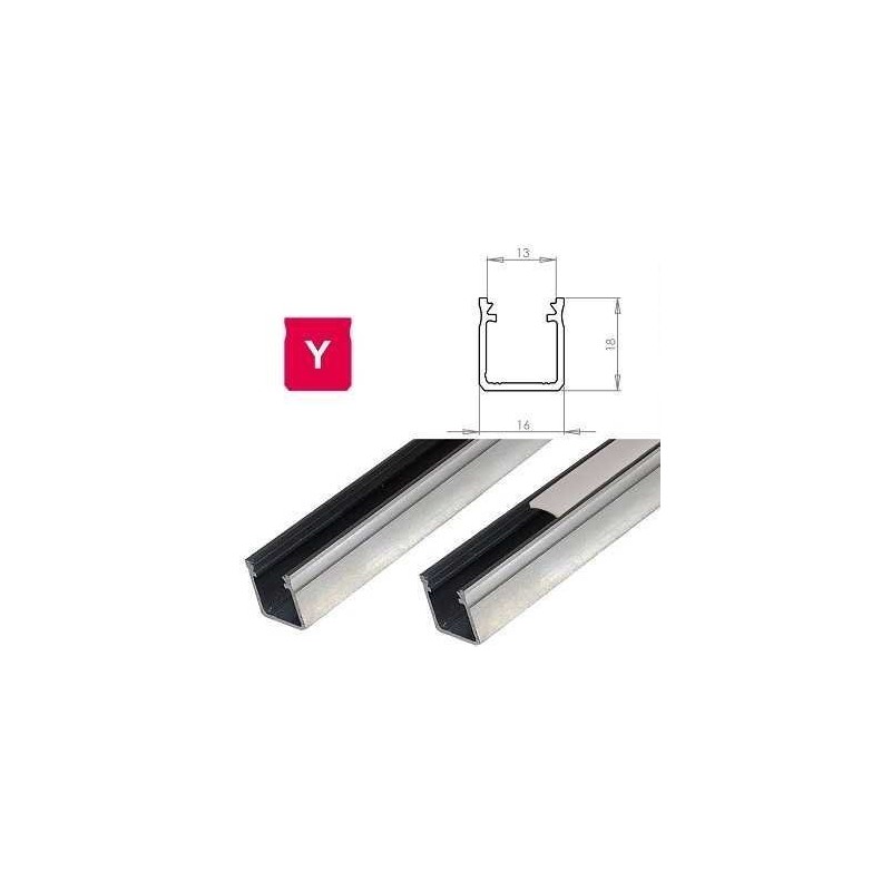 Profil Aluminiowy Do Taśm Led - Zewnętrzny Typ Y Lumines - Surowy - 2 Metry