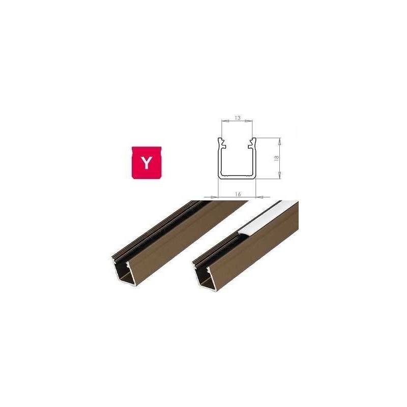Profil Aluminiowy Do Taśm Led - Zewnętrzny Typ Y Lumines - Inox - 1 Metr