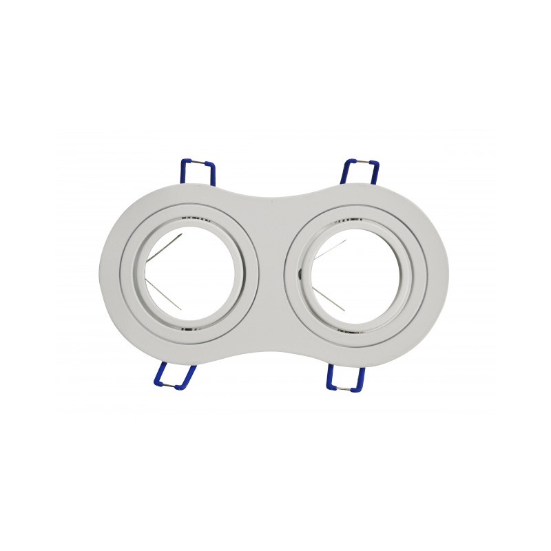 Oprawa Oczko V-Tac Aluminiowa Odlew 2Xgu10 Okrągła Biała Vt-783