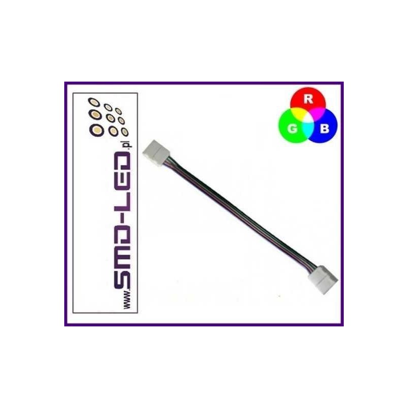 Złączka Dwustronna Z Przewodem Do Taśm Led Rgb 10 Mm