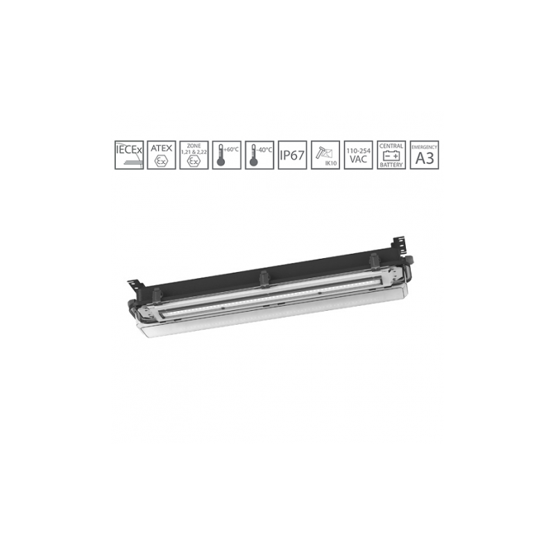 Oprawa Przeciwwybuchowa Exf300Led 38,6W Ip67 Ik10 Ok. 70Cm