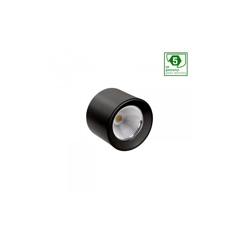 Czarna Sufitowa Oprawa Led 40St Cel Zosma 3 Round Bread 27W - 2700K