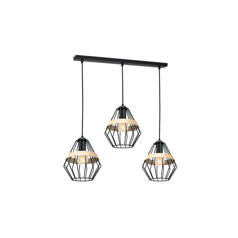 Lampa Wisząca Cliff Black 3Xe27